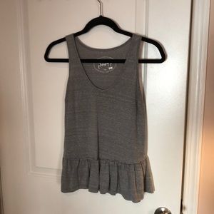 Cotton grey top with ruffle